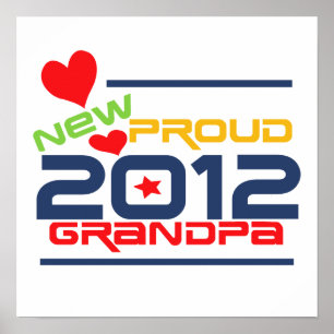 Affiche 2012 T-shirts et cadeaux fiers de grand-papa