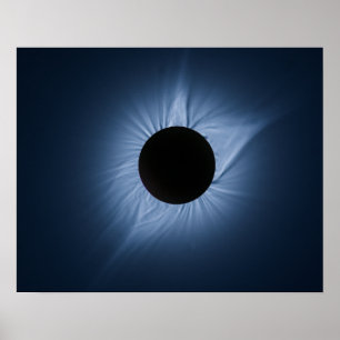 Affiche 2017 éclipse solaire - couronne du Sun