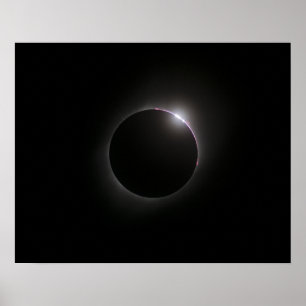 Affiche 2017 éclipse solaire - les perles de Bailey
