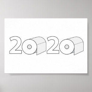 Affiche 2020 papier toilette art de quarantaine