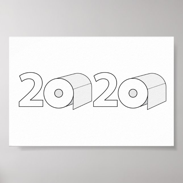 Affiche 2020 papier toilette art de quarantaine (Devant)