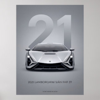 Affiche 2021 Lamborghini Sián FKP 37