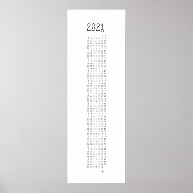 Affiche 2021 Lock & Key Calendar - (Week starts Sunday) - (Devant)