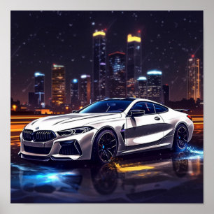 Affiche 2022 BMW M850 Sport de luxe Art automobile