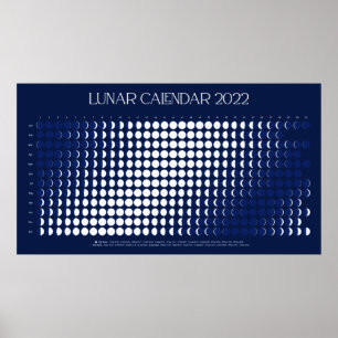 Affiche 2022 Cycle lunaire d'impression, papier d'affiche 