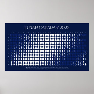 Affiche 2022 Cycle lunaire d'impression, papier d'affiche