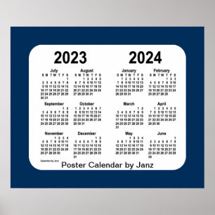 Affiche 2023-2024 Boîte de police Calendrier de l'école bl