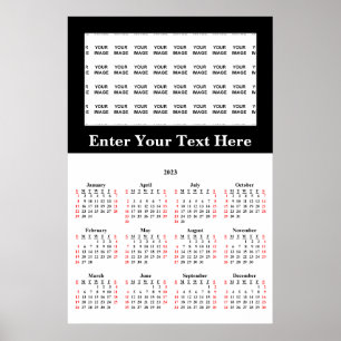Affiche 2023 Créez votre propre calendrier personnalisé av