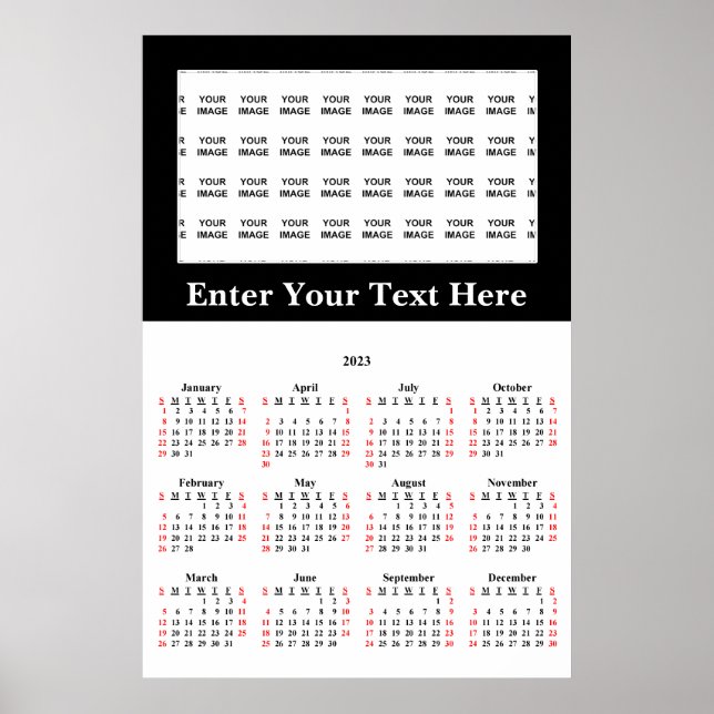 Affiche 2023 Créez votre propre calendrier personnalisé av (Devant)