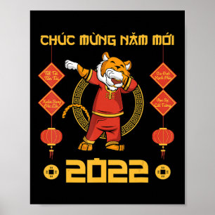 Affiche 2023 Nouvel An Lunaire Vietnamien Chuc Mung Nam Mo