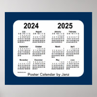 Calendrier mural 2024 2025, grand format, pour le bureau, la