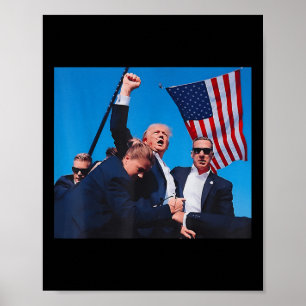 Affiche 2024 Asination Butler Pennsylvania Trump Fight