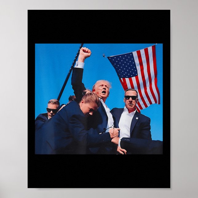 Affiche 2024 Asination Butler Pennsylvania Trump Fight (Devant)