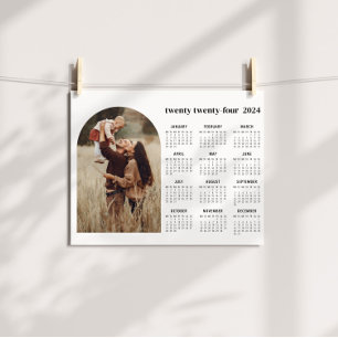 Affiche 2024 Calendrier boho moderne 1 photo