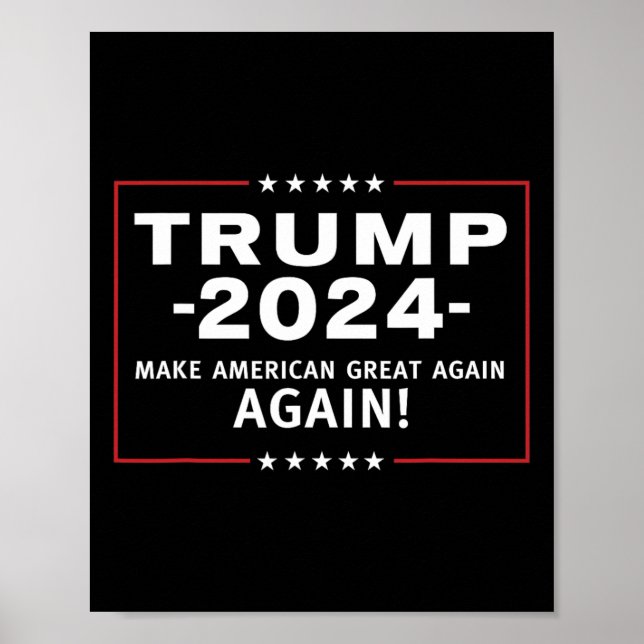 Affiche 2024 Rendre à l'Amérique sa grandeur partout (Devant)