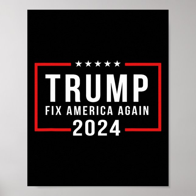 Affiche 2024 Réparez l'Amérique Donald Trump 2024 (Devant)