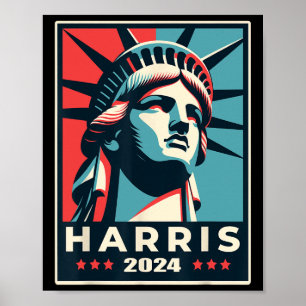 Affiche 2024 Statue De La Liberté Kamala Harris Pour Prési