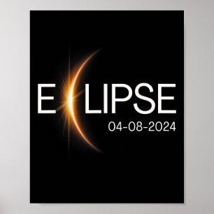 Affiche 2024 Totalité Eclipse Solar 2024