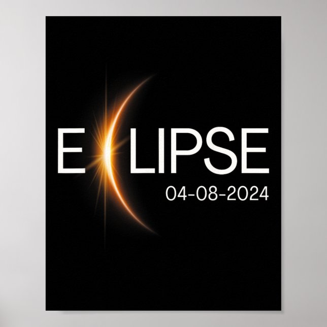 Affiche 2024 Totalité Eclipse Solar 2024 (Devant)