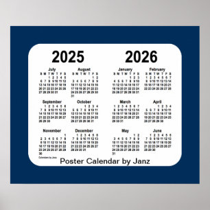Affiche 2025-2026 Boîte de police Calendrier de l'école bl