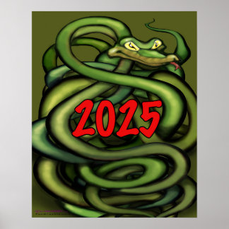 Affiche 2025 Année du Serpent