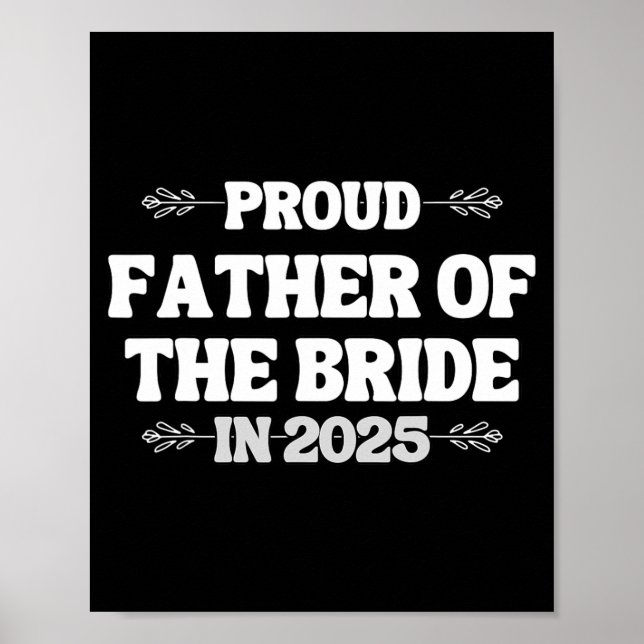 Affiche 2025 Mariage Correspondant Fier Père De La Mariée  (Devant)