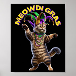 Affiche 2025 Matching Hommes Femmes Drôle Meowdi Gras Chat