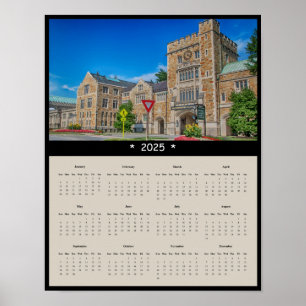Affiche 2025 Vassar College Main Entrée Wall Calendrier
