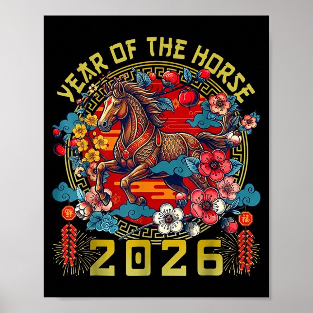 Affiche 2026 Année du Cheval  (Devant)