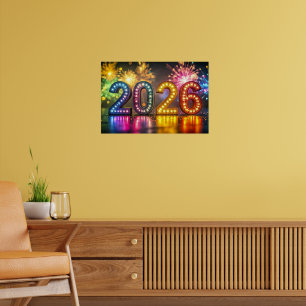Affiche 2026, Célébration de la Nouvelle Année,