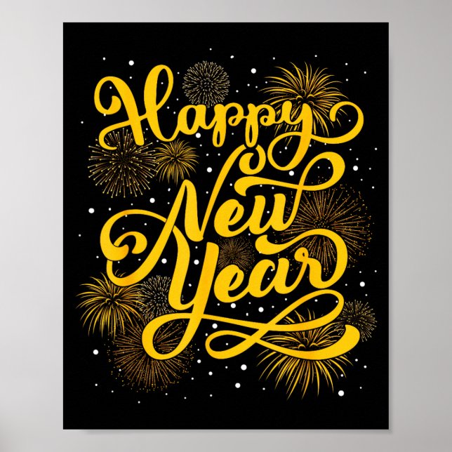 Affiche 2026 Happy New Year Firework New Year's Eve Party  (Devant)