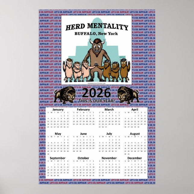 Affiche 2026 Herd Mentality Calendar (18 x 27) (Devant)