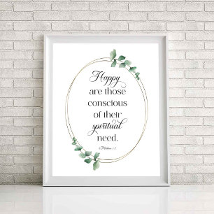 Affiche 2026 JW Année Texte Matthieu 5:3