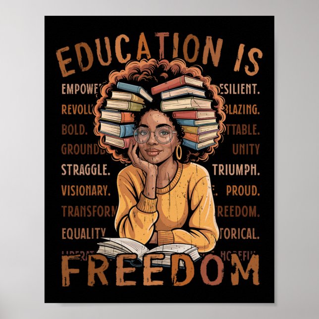 Affiche 2026 Mois de l'histoire des Noirs Éducation est la (Devant)