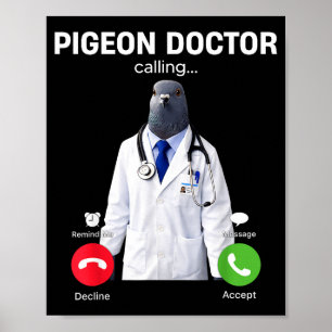 Affiche 2026 nouveau docteur pigeon mème internet brainrot