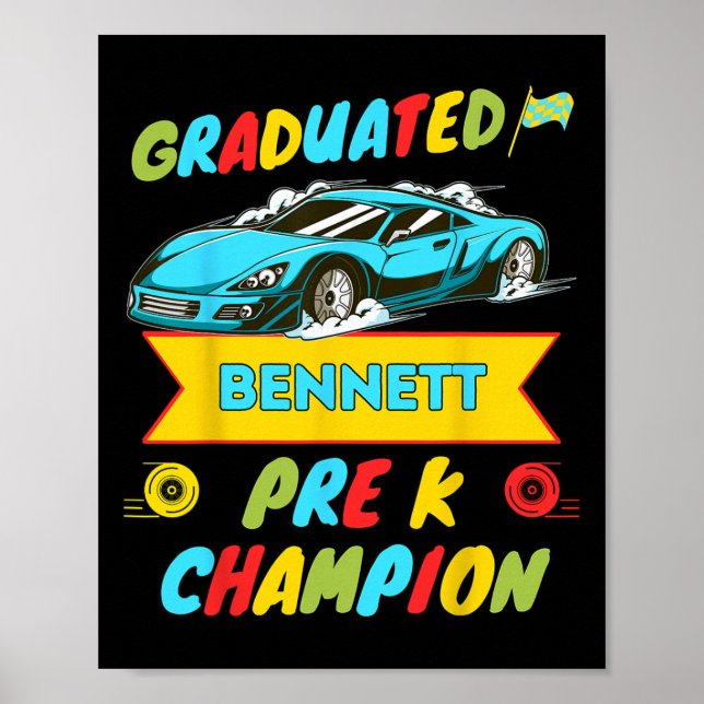 Affiche 2026 Voiture Bennett Dernier Jour De Pré-Maternell (Devant)