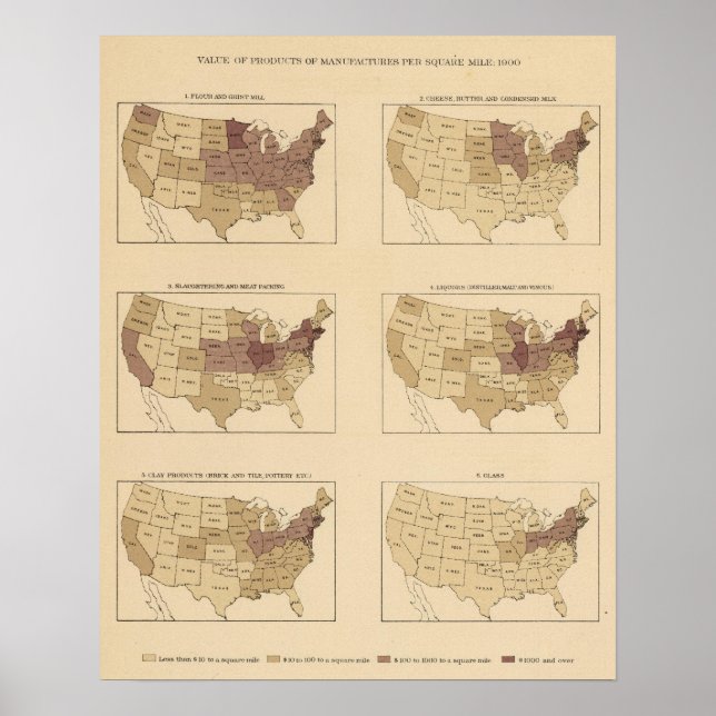 Affiche 204 Manufactures/mille² (Devant)