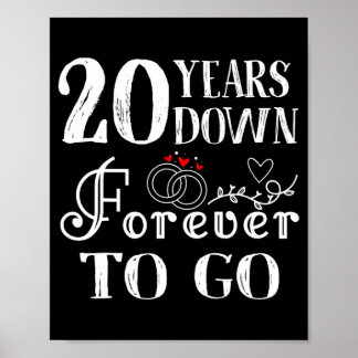 Affiche 20 Ans À Partir Pour Toujours Couple 20E Mariage A