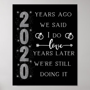 Affiche 20 ans de mariage. Nous avons dit oui. Nous sommes