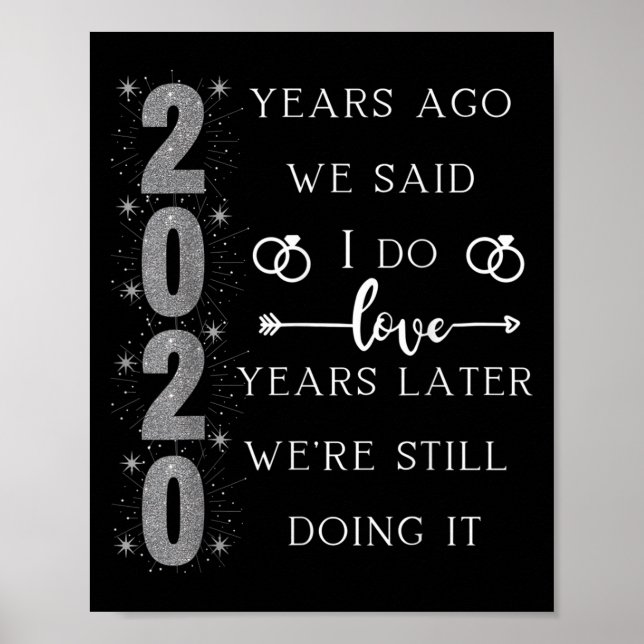 Affiche 20 ans de mariage. Nous avons dit oui. Nous sommes (Devant)