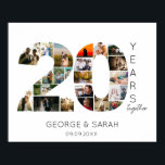 Affiche 20 ans de mariage photo Collage Anniversaire Maria<br><div class="desc">Célébrez deux décennies d'amour et de moments chéris avec ce "20 ans de mariage" 24 photo collage mariage anniversaire design par The Arty Apples. Présentez les meilleurs souvenirs de votre voyage de 20 ans ensemble dans ce magnifique collage photo. Parfait pour votre maison ou comme cadeau sincère à votre conjoint,...</div>