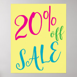 Affiche 20% de réduction sur la vente Connexion Couleurs p