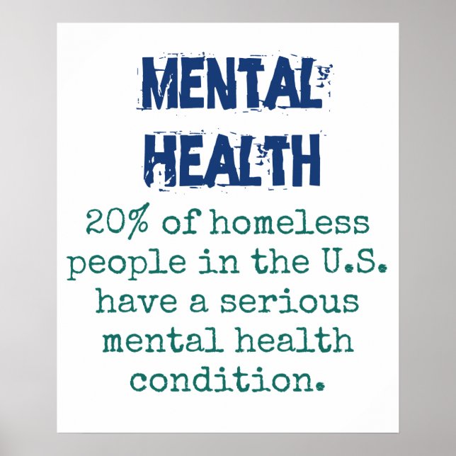 Affiche 20% Des Sans-Abri - Cot De Santé Mentale (Devant)