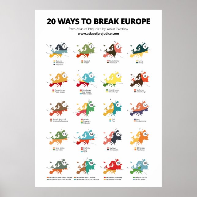 Affiche 20 manières de briser l'Europe (Devant)