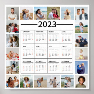 Affiche 20 Photo Collage US 2023 Calendrier annuel