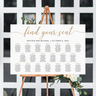 Affiche 20 Tables Trouvez votre place Plan de table