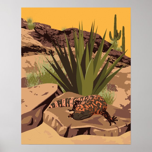 Affiche 20"x16" Southwest Gila Monster (Devant)