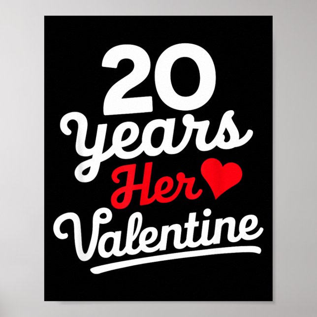 Affiche 20 Years Her Valentine _ Anniversary Couples Valen (Devant)