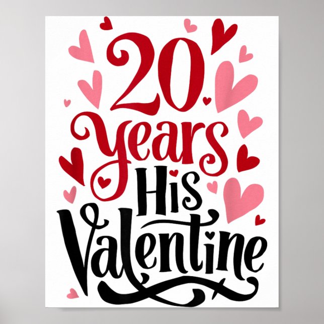 Affiche 20 Years His Valentine _ Anniversary Couples Valen (Devant)