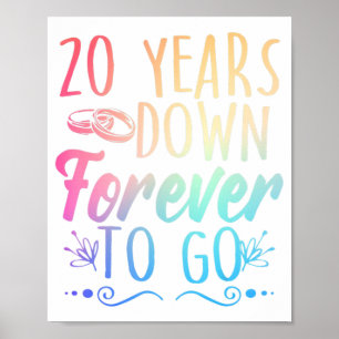 Affiche 20e 20 ans Mariage Anniversaire mari femme